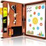 STYLIO Zippered Brown Padfolio Portfolio Binder, Interview Resume Document Organizer. Binder Organizer for iPad/Tablet (up to 11"), Phone & Business Cards. Faux Leather Data Case with Letter Notepad - Image 5