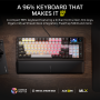 CORSAIR - VANGUARD 96 RGB Wired MLX Quantum Linear Mechanical Switch 96% Gaming Keyboard with FlashTap SOCD - Dual Tone - Image 2
