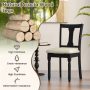 Set of 2 Black Kitchen Dining Chair with Linen Fabric and Storage Space - Image 4
