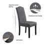 Alden Design 2pcs Tufted High Back Dining Chair, Gray - Image 4