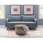 Wagner Metal 22.5 in. Large Brass Round Wood Top Coffee Table with Storage - Image 6