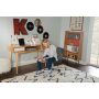 May 47.25 in. Rectangle Natural and White Wood 2-Drawer Desk with Shelf - Image 2