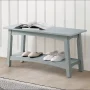 Alaterre Furniture Craftsbury 36 in. Sturdy Pine Wood Entryway Bench, Open Design Accent Furniture, Gray - Image 2