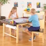 Kids Deluxe Art Center and Stool Set - Image 2