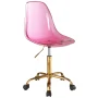 Urban Shop Office Chair, Acrylic and Metal Frame, Hot Pink - Image 2