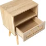 Kepooman Rattan Nightstand, 15.75" Bedside Table with Drawer and Solid Wood Legs, Wood End Table for Bedroom, Natural - Image 5