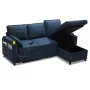 Vesna L-shape 81" Wide Space-Saving Sleeper Sofa Upholstered Pull-out Sofa Bed - Image 2