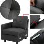 Modular Sectional Sofa Set - Black Corner Couch for Living Room - Image 6