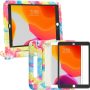 HDE iPad 9th Generation Case for Kids with Built-in Screen Protector Shockproof iPad Cover 10.2 inch with Handle Stand fits 2021 9th Gen, 2020 8th Gen, 2019 7th Gen Apple iPad 10.2 - Tie Dye - Image 1
