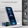 Wireless Charger, 3 in 1 Fast Wireless Charger Station Compatible for Apple Watch SE 6 5 4 3 2, AirPods Pro/2, Wireless Charging Stand Dock for iPhone 13 12 11 Pro Max Xs X Xr 8, Samsung (White) - Image 2