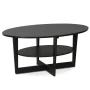 Furinno 15020WN Jaya Oval Coffee Table, Walnut Color - Image 2