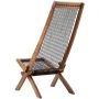 Irene Inevent Chair Foldable Leisure Chair Wooden Slanted Back Accent Chair Simple Indoor Outdoor Furniture - Image 5