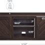 BELLEZE Modern 58 Inch Farmhouse TV Stand & Media Entertainment Center Console Table for TVs up to 65 Inch with Two Shelves and Storage Cabinets - Hilo (Espresso) - Image 3