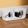 D-Line Cable Management Box, Hide Power Strips & Cords - Small, White - Image 6