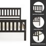 Twin Size Wood Platform Bed with Headboard - Image 6