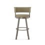 Rosco 26 in. Matt Light Grey Metal Beige Fabric Counter Stool - Image 6