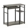 Furinno Abbott Computer Desk with Bookshelf, Espresso/Black - Image 2