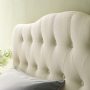 Modway Annabel Tufted Button Linen Fabric Upholstered King Headboard in Ivory - Image 6