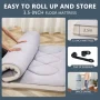 NAIZEA Black Full Size Japanese Futon Floor Mattress, Foldable Tatami Mat Portable Dormitory Sleeping Pad - Image 6