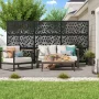 2 ft. x 4 ft. Black Aztek Polypropylene Decorative Screen Panel - Image 5
