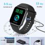 LIGE Smart Watch for Android Phones / iOS Phones, 1.72" Full Touch Screen IP67 Waterproof Fitness Tracker Watches with Message Notifications Heart Rate Sleep Monitor Smartwatch for Men Women (Black) - Image 2