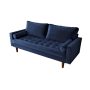 Womble 69.7 in. Space Blue Velvet 2-Seater Lawson Sofa with Square Arms - Image 6