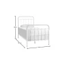 Dorley Farmhouse White Metal Twin Standard Bed (42.91 in. W x 53.5 in. H) - Image 3