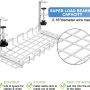 Quszmd Under Desk Cable Management Tray No Drill - Under Desk Cable Organizer for Wire Management. Super Sturdy Desk Cable Rack .Standing Desk Cable Management (16" Black Wire Tray) - Image 6