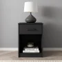 Mainstays Ardent Nightstand with 1 Drawer, White (2-Pack) - Image 2