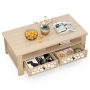 3-tier Coffee Table with 2 Drawers and 5 Support Legs - Image 6
