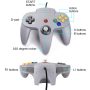 miadore 2 Pack Classic N64 Controllers (Yellow/Gray) Bundle with 2 Pack 6FT N64 Controller Extension Cable - Image 4