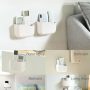 LINFIDITE 2 Pack TV Remote Holder Wall Mount Remote Control Holder for Bed Universal Bedside Wall Remote Holder Caddy Organizer Hole-Free Remote Control Holder (For 2 Or 3 Remote Controls–White - Image 3