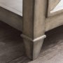 Magipa Modern Farmhouse Coffee Table, Solid Wood Coffee Table with Tempered Glass top, 45.5" X 26" Table top Rectangular Living Room Table, Industrial Coffee Table, Gray Coffee Table - Image 6
