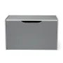 Grey and White Hinged Toy Storage Chest with Lid - Image 3