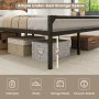 Platform Full/Queen Bed with Rustic Headboard and Footboard, Full Size - Image 4