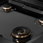 ZLINE - 30 in. Wide 4 Burner AutographParamount Gas Rangetop in Black Satin Stainless Steel with Gold Accents (SRTBSZ-30-G) - Black Satin Stainless Steel - Image 3