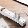Hyper Tough 6-Outlet Indoor Power Strip with 2.5 ft Extension Cord, ETL Certified, White - Image 6