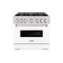 ZLINE - 36 in. Wide 6 Burner 5.2 cu. ft.  Classic Dual Fuel Freestanding Range with  Convection Oven - Satin Steel/Black Matte - Image 1