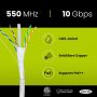 trueCABLE Cat6 Direct Burial, 500ft, Waterproof, Outdoor Rated CMX, White, 23AWG Solid Bare Copper, 550MHz, PoE++ (4PPoE), ETL Listed, Unshielded UTP, Bulk Ethernet Cable - Image 2