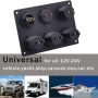 Cllena Dual USB Socket Charger 2.1A&2.1A + LED Voltmeter + 3-Socket 12V Cigarette Lighter Power Outlet Adapter + ON-Off Toggle Switch Multi-Functions Panel for Car Marine Boat Rv Truck Mobiles (Red) - Image 6