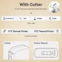 Inkless Label Printer P12 Portable Mini Printer Bluetooth Wireless Thermal Printer Auto Cut Labeling Machine or 5PK Label Rolls - Image 3