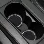 yousheng 2PCS Bling Car Cup Coaster, Universal Vehicle Bling Holder Insert,2.75 inch Rhinestone Anti Slip Silicone Insert,Suitable for Most Car Interior,Best Gift Car Bling for Women, Black, 2 Pack - Image 2