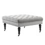 Linon Isabelle Velvet Square Tufted Ottoman, Multiple Colors - Image 1