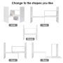Desk Shelf, Adjustable Desktop Storage Organizer, Wood Display Shelf Rack, Of... - Image 5