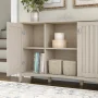 Bush Furniture Salinas Accent Storage Cabinet with Doors, Antique White - Image 4
