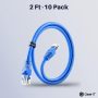 GearIT Cat 6 Ethernet Cable 2 ft (10-Pack) - Cat6 Patch Cable, Cat 6 Patch Cable, Cat6 Cable, Cat 6 Cable, Cat6 Ethernet Cable, Network Cable, Internet Cable - Blue 2 Feet - Image 2