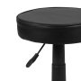 Faux Leather Swivel Office Chair in Black with Adjustable Height - Image 6