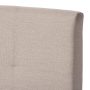 Brookfield Contemporary Beige Fabric Upholstered Full Size Bed - Image 5