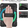 SEYMAC stock Case for iPad 9th/ 8th/ 7th Generation 10.2'', Shockproof with Screen Protector, Pencil Holder [360° Rotating Hand Strap] & Stand, for iPad 10.2 inch 2021-2019 (Black) - Image 2