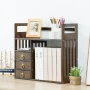 Bamboo Desktop Bookshelf with 3 Drawers, Desktop Storage Cabinet, Office Storage Organizer Student Desktop Multi-Layer Shelf - Image 2